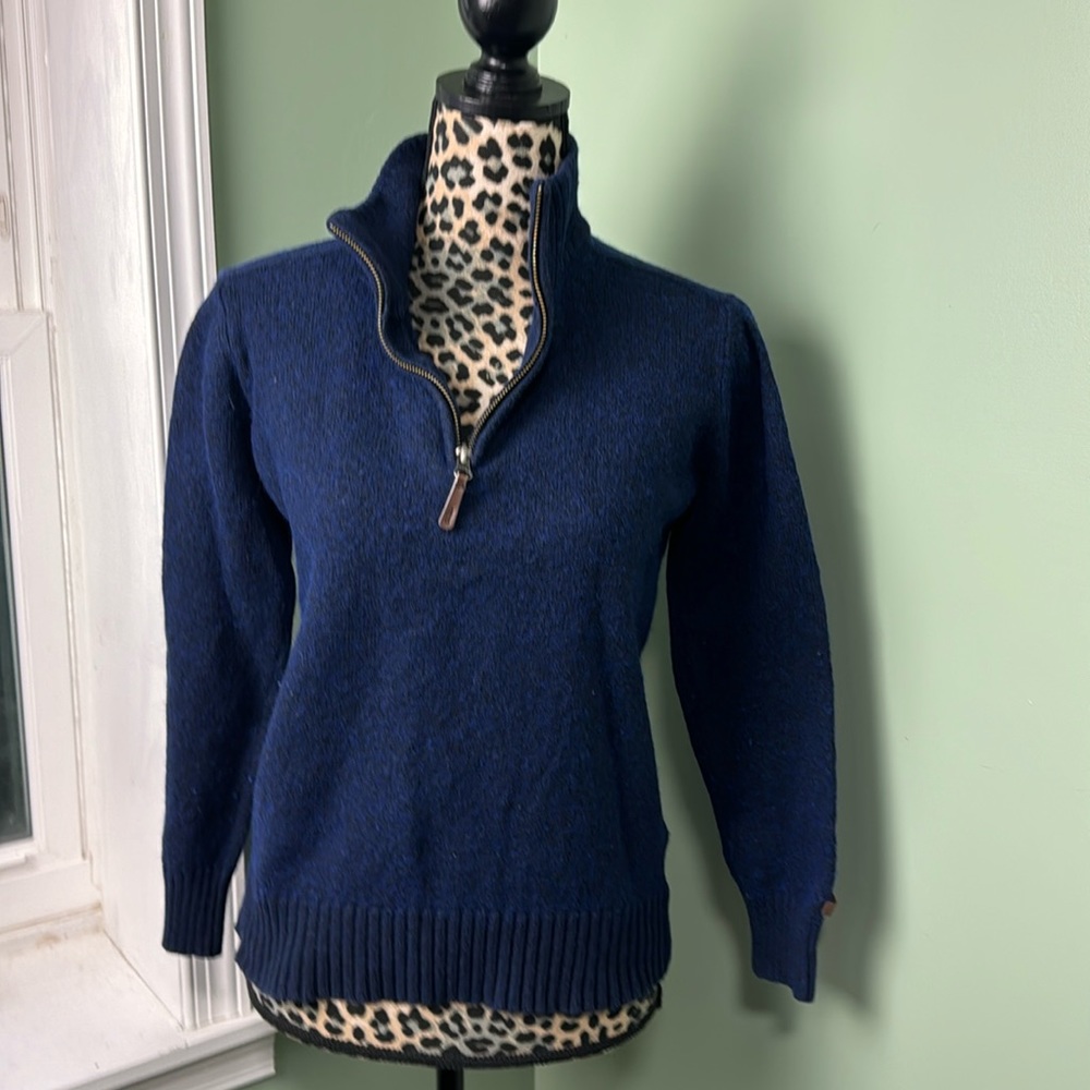 Columbia 1/4 zip navy blue sweater, small